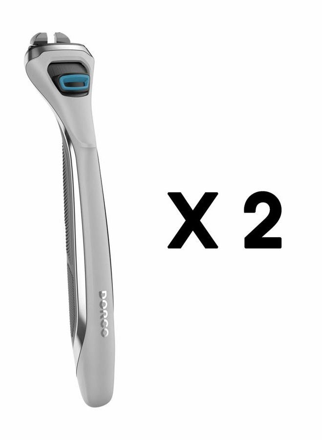 Dorco Pace 4 Pro - Four Blade Razor Shaving System - 2 Replacement Handles (Handles Only) - Image 2