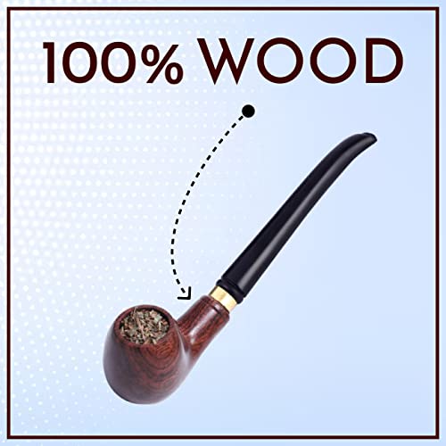 White Leaf Captain Tobacco wooden smoking pipe With Removable Pipe Give It The Unique Touch Of Smoke Durable Handmade Classic Retro Sailor Pipe Made In India - Image 5