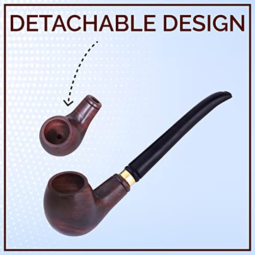 White Leaf Captain Tobacco wooden smoking pipe With Removable Pipe Give It The Unique Touch Of Smoke Durable Handmade Classic Retro Sailor Pipe Made In India - Image 2