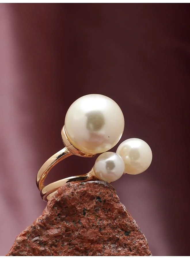 سوهي خاتم اللؤلؤ المطلي بالذهب