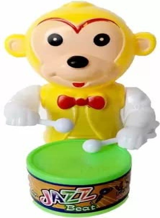 Shanvi Toys Dancing Action Key Operated Musical Toys for Kids Boy and Baby Girls Musical Drummer Toys Multi Color ((New MONKEY-Pack-01)) - Image 1