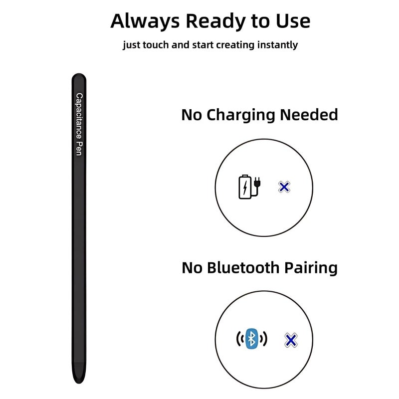 Qenw قلم S لجهاز Galaxy Z Fold 7 / Fold 6 / Fold 5، قلم S لجهاز Z Fold 7، يدعم كل من الشاشة الداخلية والخارجية (رفيع - أسود) - Image 4