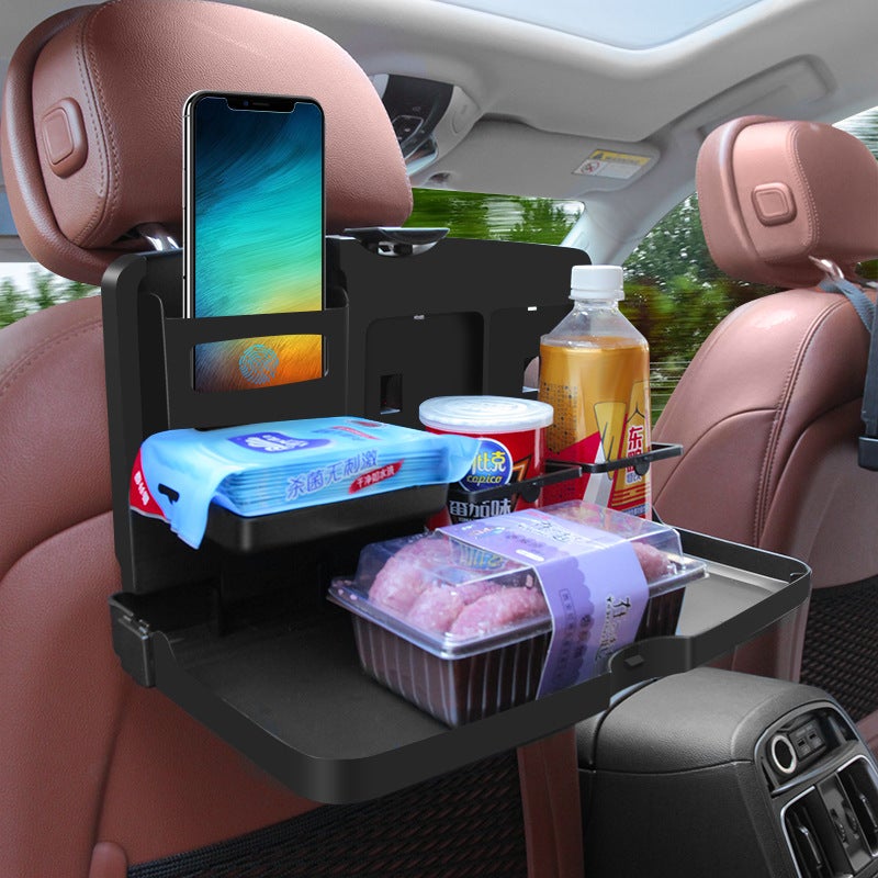 general Foldable Car Seat Back Tray Table with Cup Holder and Storage Organizer - Image 3