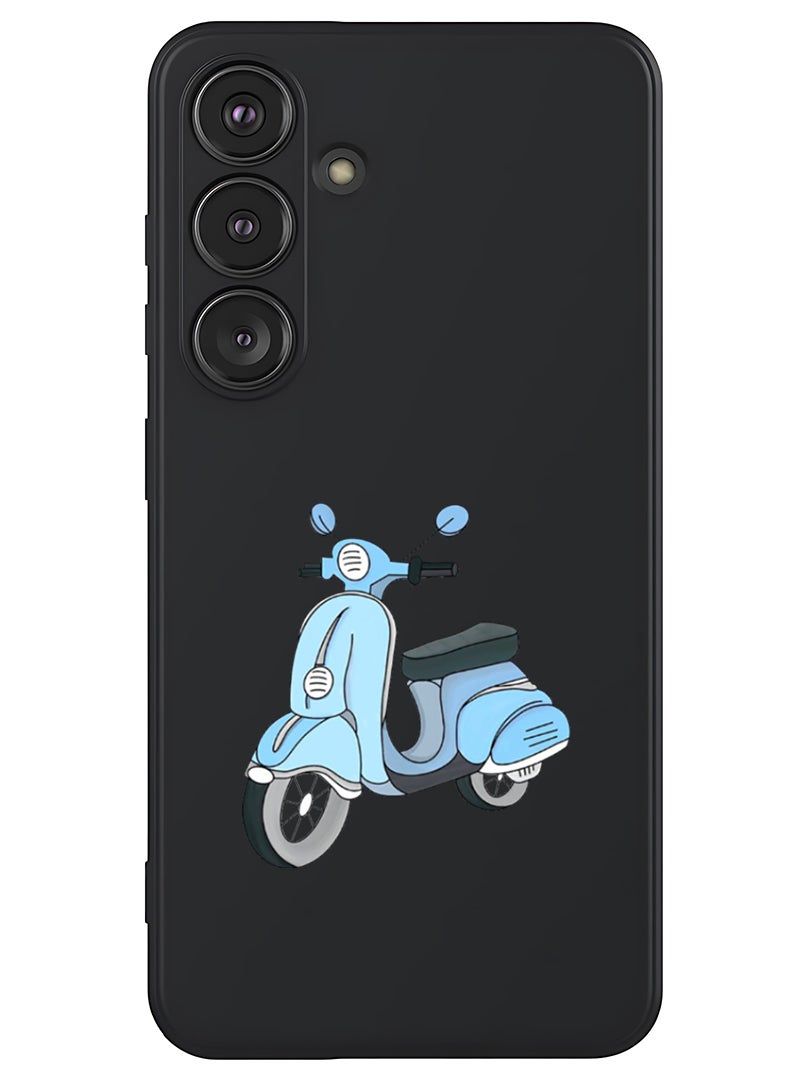 Theodor Protective Slim Fit Case Liquid Silicone Cover with Full Body Protection Anti-Scratch Shockproof Case For Samsung Galaxy S25 Plus (Black) - Vespa - Image 1