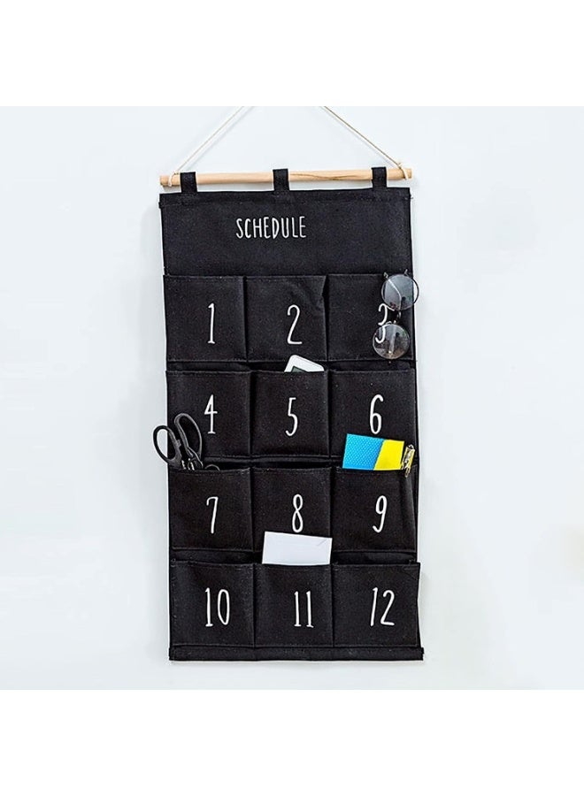 12 Pockets Hanging Shoe Organizer Over The Door Shoe Rack for Closet Door Storage Shoe Holder Hanger for Men  - Image 1