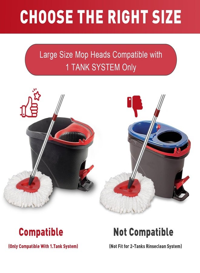 GRAREND 12-Pack Spin Mop Replacement Heads Compatible with Ocedar Mop Heads Replacements, Microfiber Spin Mop Refills Heads for Easy Wring, Mop Head Replacement for Easy House Cleaning Floor Mopping - Image 2
