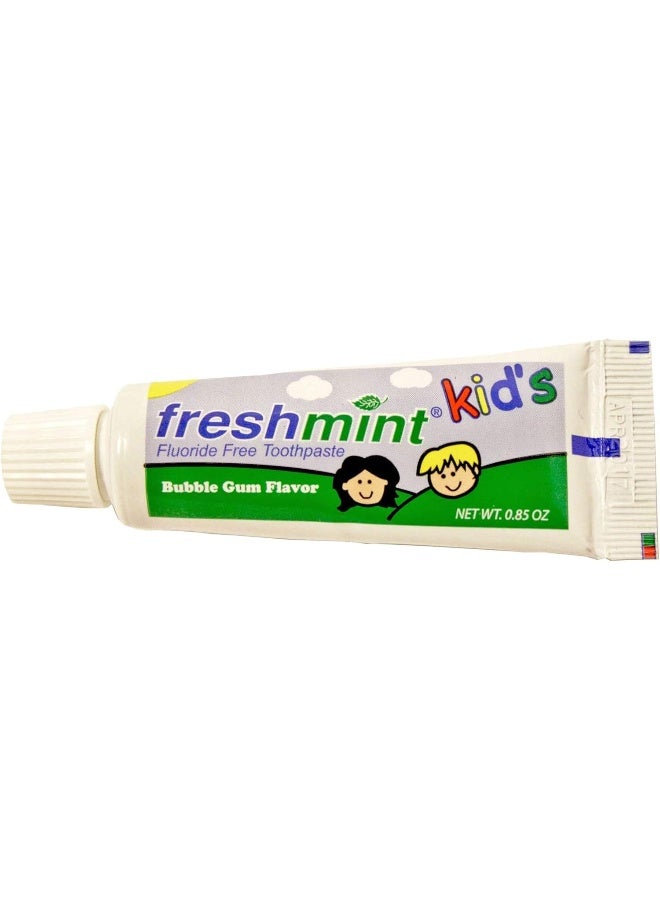 Freshmint 144 Tubes of Freshmint 085 oz Kids FluorideFree Toothpaste Bubble Gum Flavor - Image 1