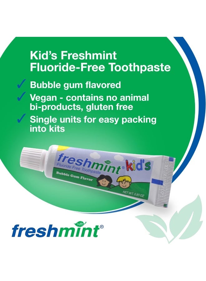 Freshmint 144 Tubes of Freshmint 085 oz Kids FluorideFree Toothpaste Bubble Gum Flavor - Image 4