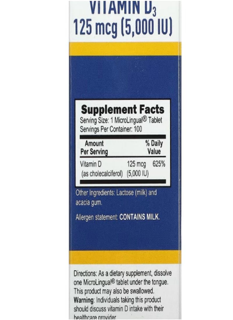 Superior Source - Superior Source Vitamin D3 Extra Strength 5,000 IU 100 - Image 1