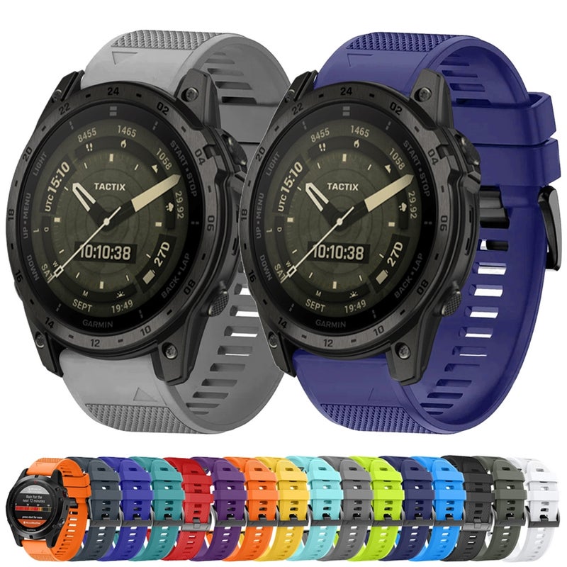 S-TOP For Garmin Enduro Quick Release 26mm Silicone Watch Band(Midnight Blue) - Image 2