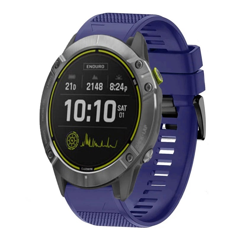 S-TOP For Garmin Enduro Quick Release 26mm Silicone Watch Band(Midnight Blue) - Image 1