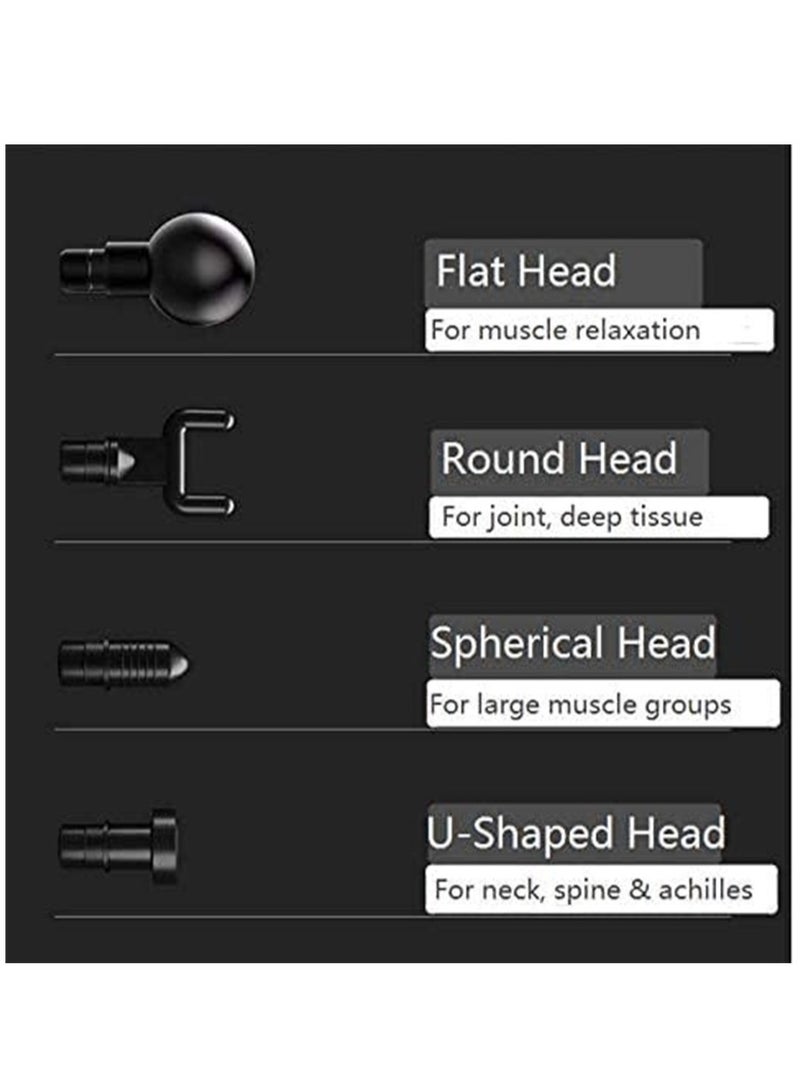 إسكدنيا مدلك العضلات الكهربائية المحمولة مدلك العضلات العميقة رباط مع 4 مدلك الاهتزاز تدليك الرأس قابل للتعديل انخفاض الضوضاء لتخفيف آلام الجسم اللياقة البدنية اليوغا بيلاتيس - Image 5
