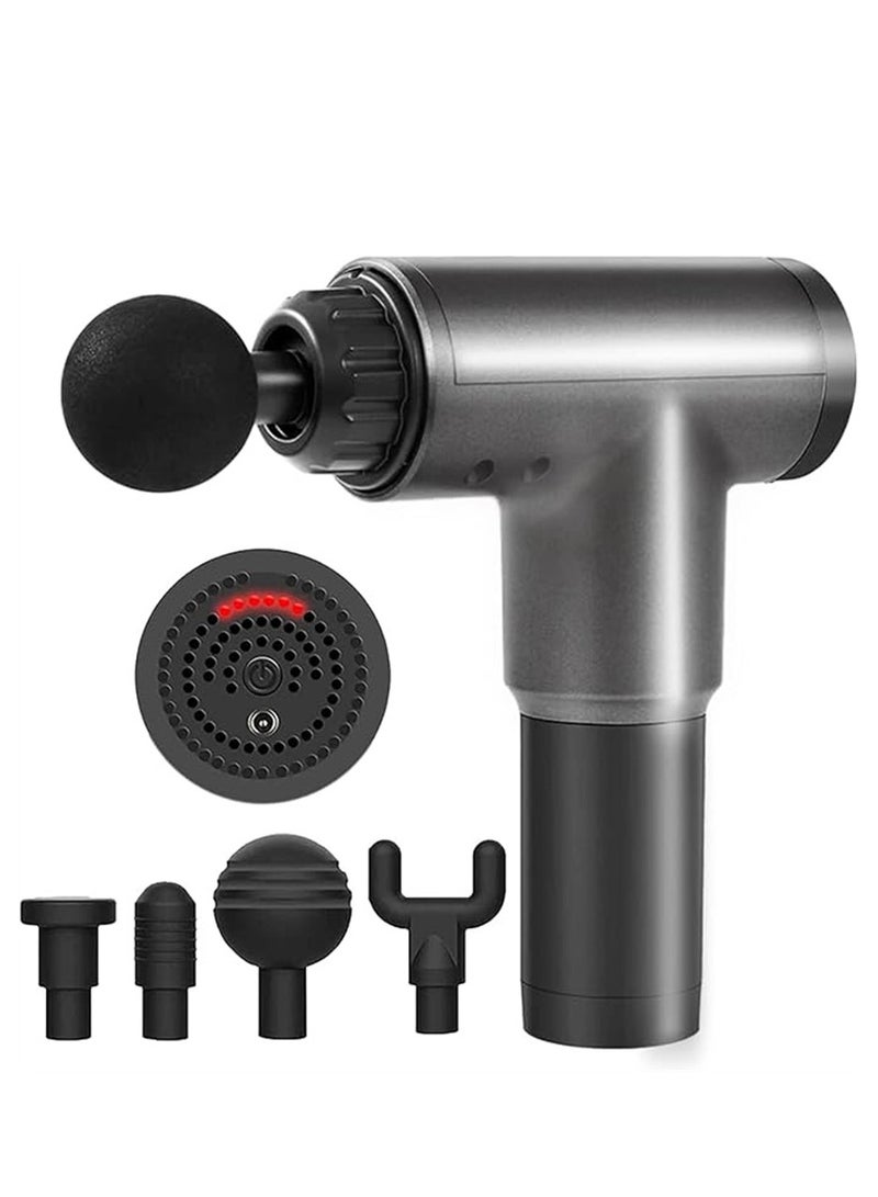 إسكدنيا مدلك العضلات الكهربائية المحمولة مدلك العضلات العميقة رباط مع 4 مدلك الاهتزاز تدليك الرأس قابل للتعديل انخفاض الضوضاء لتخفيف آلام الجسم اللياقة البدنية اليوغا بيلاتيس - Image 1