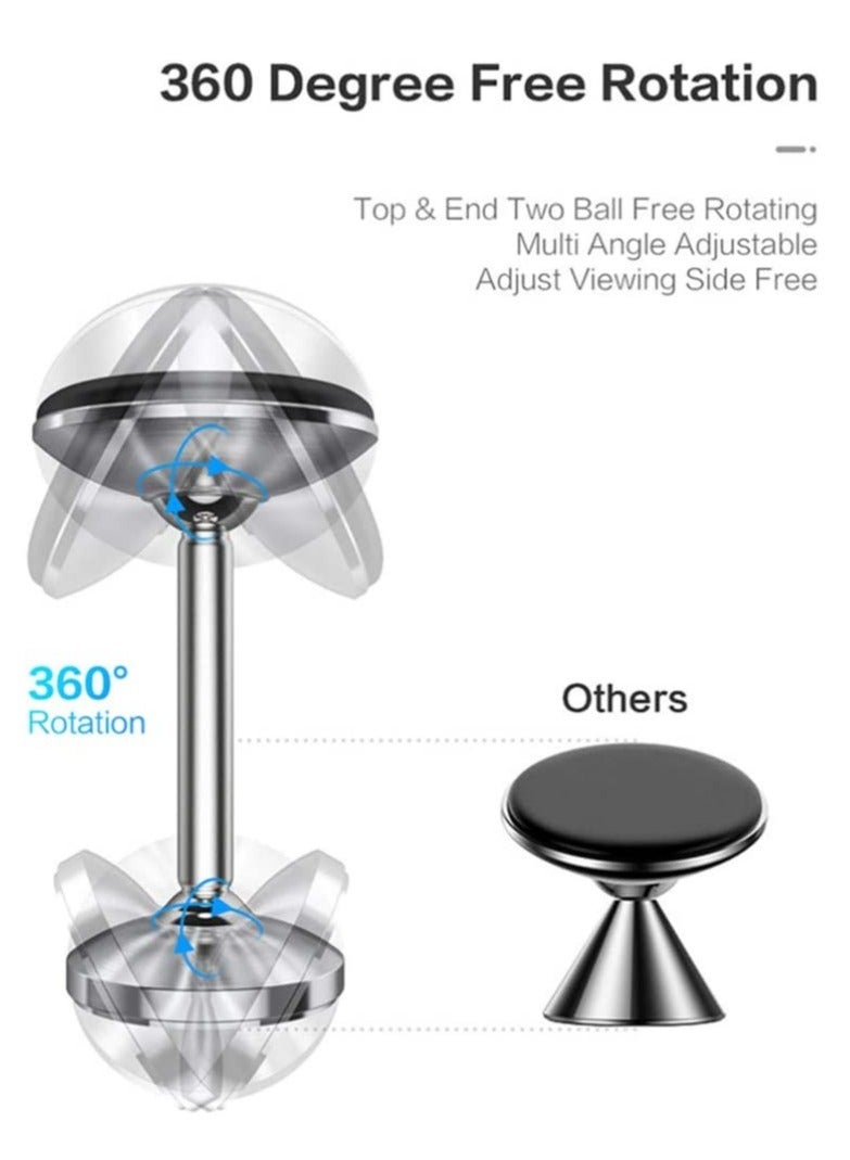 ELTRAZONE Magnetic Car Mount Car Phone Mount Magnetic Car Phone Holder Aluminum Alloy Adjustable Cell Phone Holder Compatible with All Cell Phones - Magnetic Car Holder - Image 4