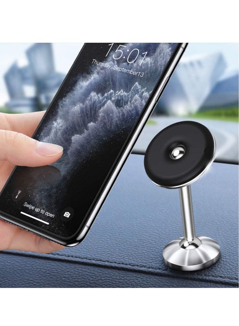 ELTRAZONE Magnetic Car Mount Car Phone Mount Magnetic Car Phone Holder Aluminum Alloy Adjustable Cell Phone Holder Compatible with All Cell Phones - Magnetic Car Holder - Image 3
