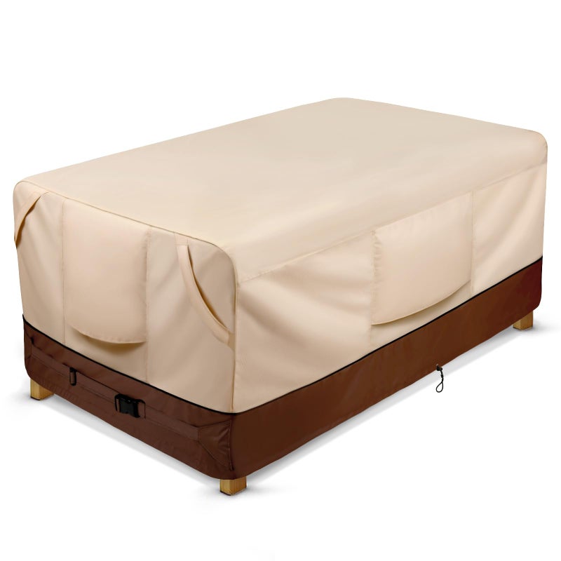 COSFLY Waterproof Patio Furniture Table Covers Durable Rectangular Outdoor Coffee Table Covers Fits up to 74L x 47W x 28H inches