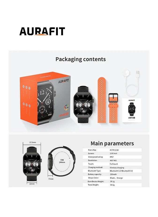 Aurafit - Aurafit AM10B curved AMOLED Smartwatch - Image 1