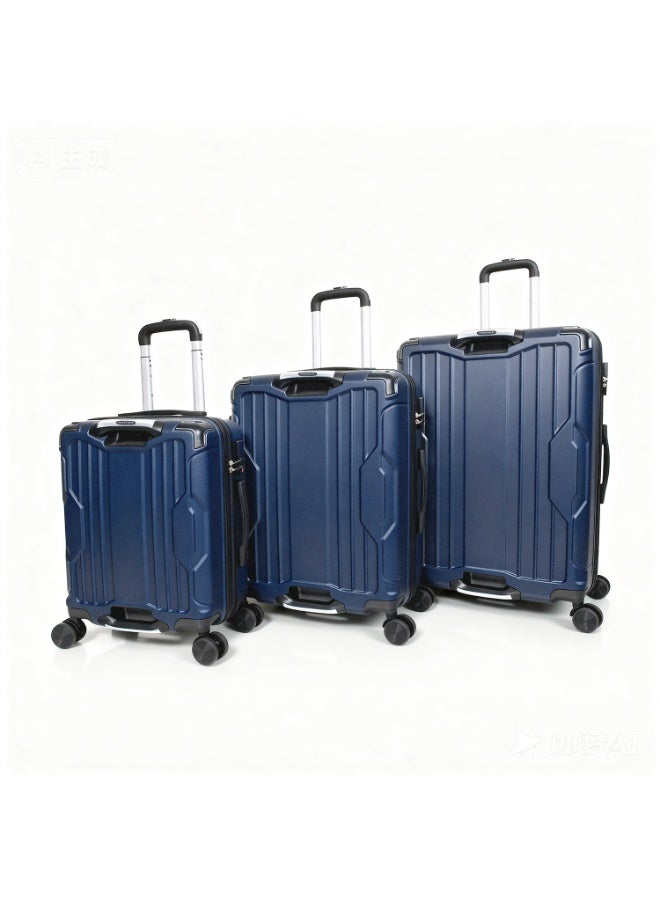 Prosperity 3-Piece Luggage Set with Foldable Cup Holder, ABS+PC Hardshell, Silent 360° Wheels, TSA Lock, 20"/24"/28" - Image 1