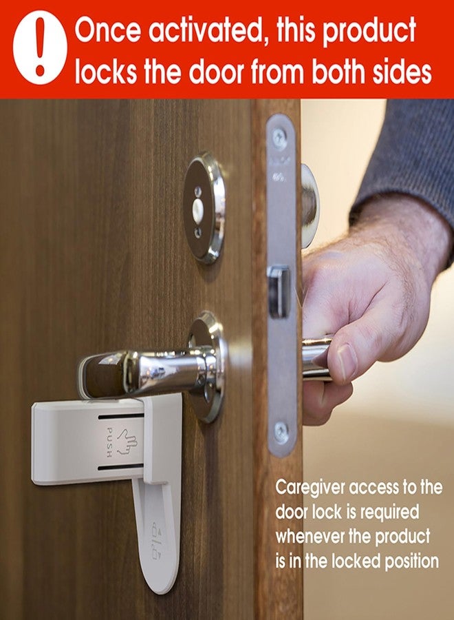 iLulala 2pcs Child Proof Door Lock, Universal Door Handle Lock with Adhesive, No Drill Tool Needed Easy to Install, Child Safety Locks for Doors, Windows, washrooms. - Image 5