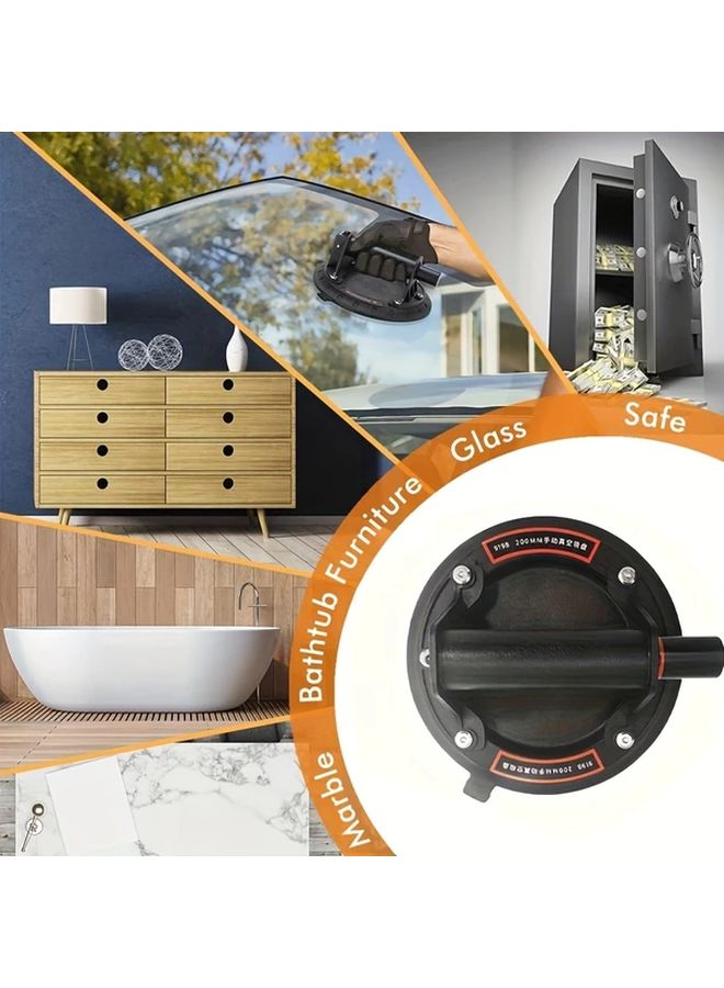 1pc Plastic Auxiliary Suction Cup Black Industrial Grade Large For Glass Granite Tile Window - Image 2