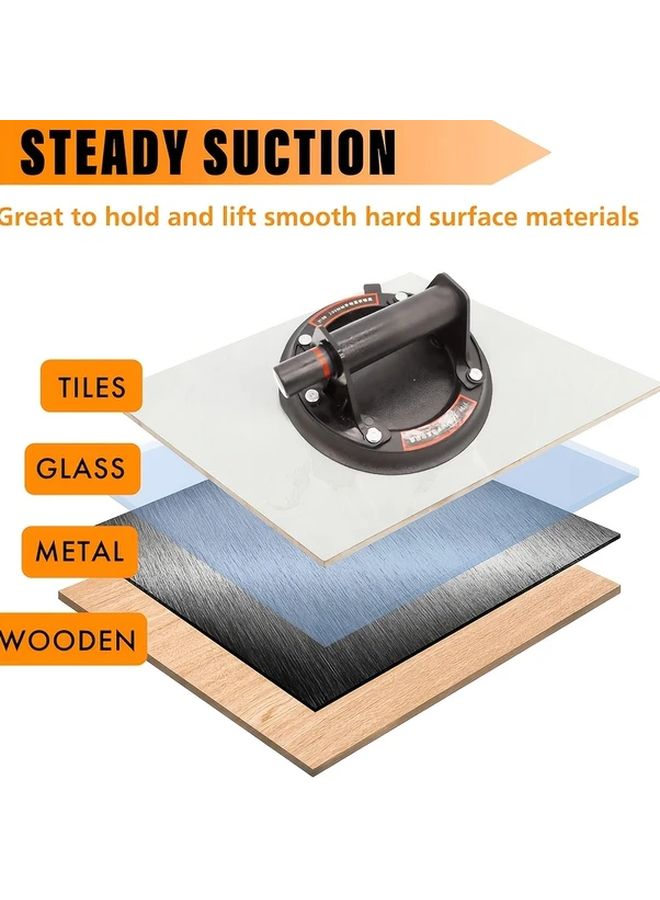 1pc Plastic Auxiliary Suction Cup Black Industrial Grade Large For Glass Granite Tile Window - Image 5