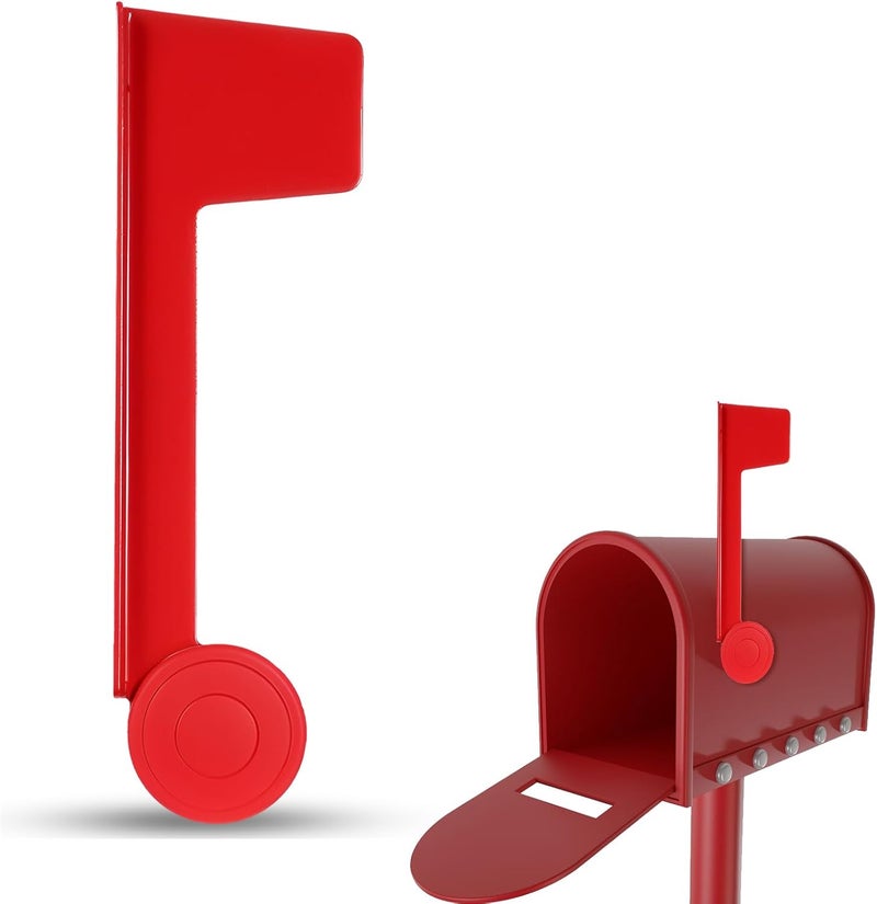 JIYIN Mailbox Flag Replacement, Easy Installation Red Metal Mailbox Flag Universal Mailbox Flag for Outgoing Mailbox - Image 1