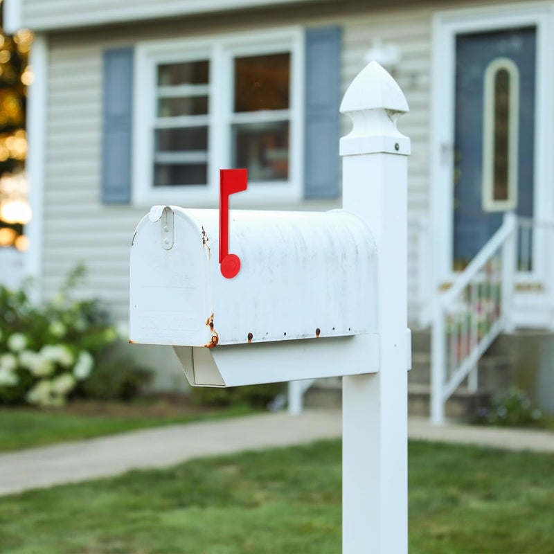 JIYIN Mailbox Flag Replacement, Easy Installation Red Metal Mailbox Flag Universal Mailbox Flag for Outgoing Mailbox - Image 5