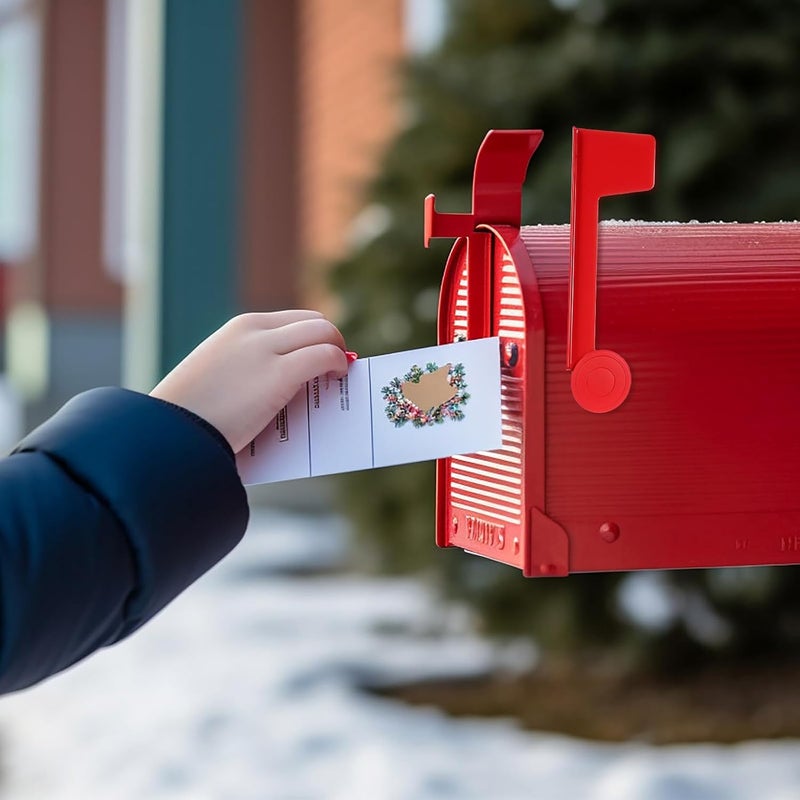 JIYIN Mailbox Flag Replacement, Easy Installation Red Metal Mailbox Flag Universal Mailbox Flag for Outgoing Mailbox - Image 4