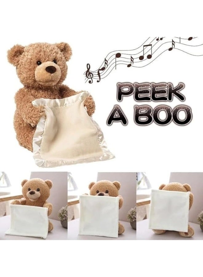 Macon Peek-A-Boo Teddy Bear Plush Toy for Babies & Toddlers,Interactive Animated - Image 1