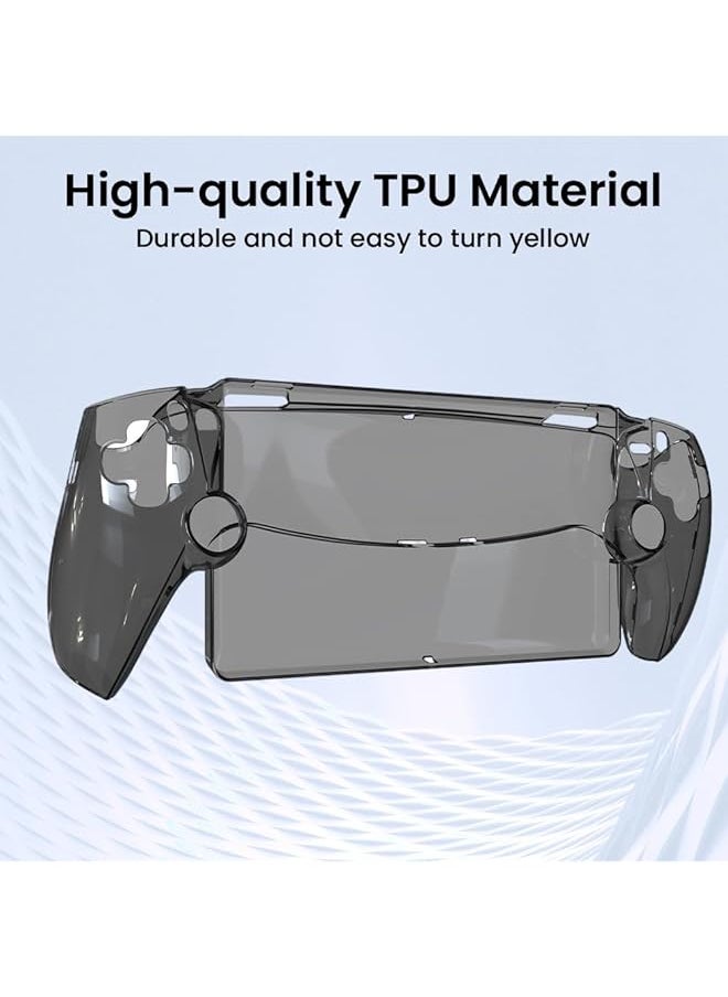 erorex Cover Case For Playstation Portal Silicone Case For Ps5 Portal Remote Player Handheld Protective Cover Ergonomic Design For Ps Portal Accessories Clear Black  - Image 5