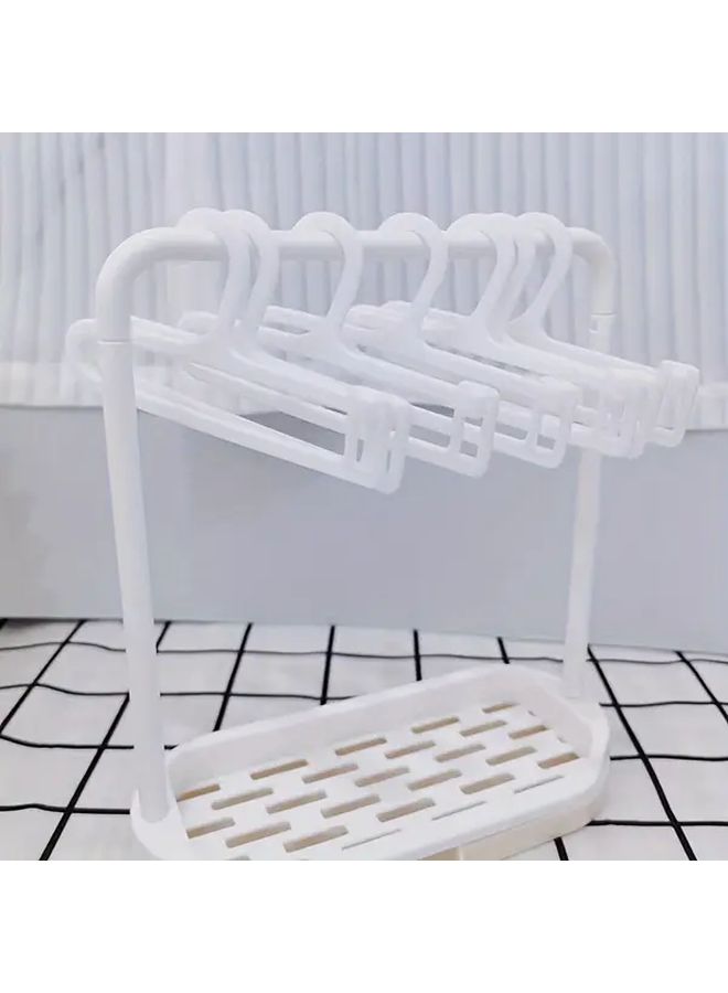 Clothing Storage Rack With 1 Shelf And 10 Hangers For Doll Shoes And Wardrobe Organization - Image 5