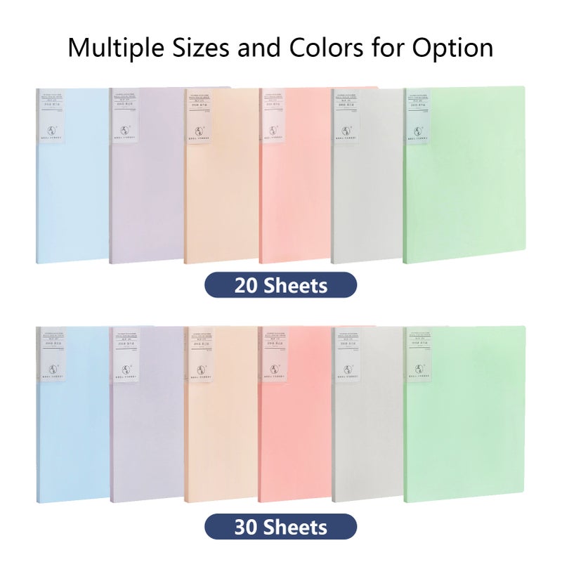 A4 Size Presentation Book Display Book Document Organizer Waterproof with 30-Pocket Sheet Protector for Business Office School - Image 3