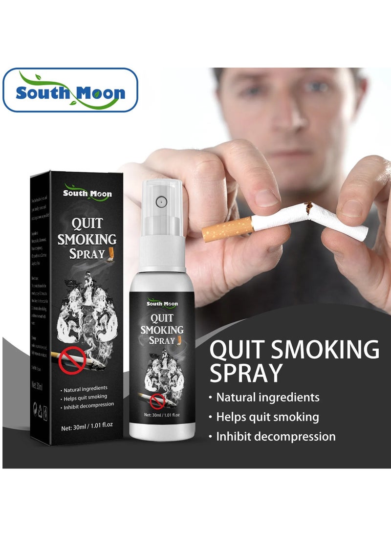 SOUTH MOON South Moon Quit Smoking Spray Ingredient Fresh Breath Control-smoking Cessation Spray for Mouth Eliminate Stop Oral Addiction Stop Smoking Spray Prevent Insomnia Lightweight for Daily Use  - Image 2