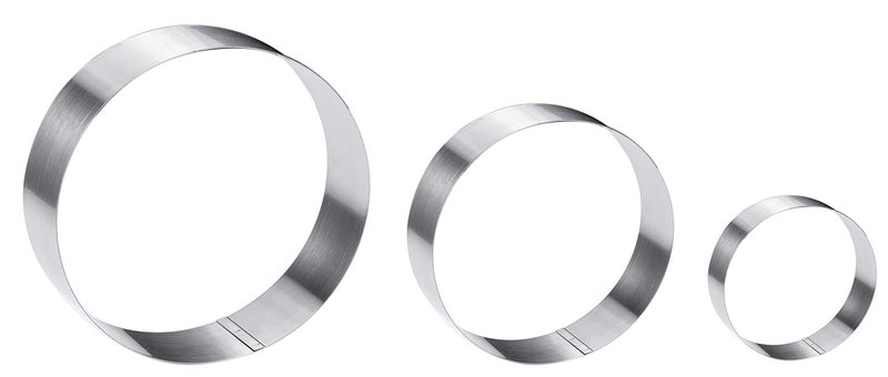 Large Round Cake Ring Set468 Inch Biscuit Cutter Stainless Steel Circle Pancake Mold English Muffin Ring