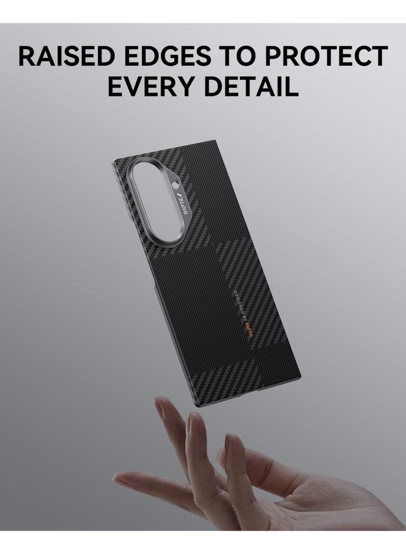 RAPTIC غطاء أراميد جيوتيك لهاتف سامسونج جالاكسي زد فولد 7 مع ميغ سيف [غطاء خلفي فقط] رقيق للغاية 1500D من ألياف الأراميد - موندريان - Image 4