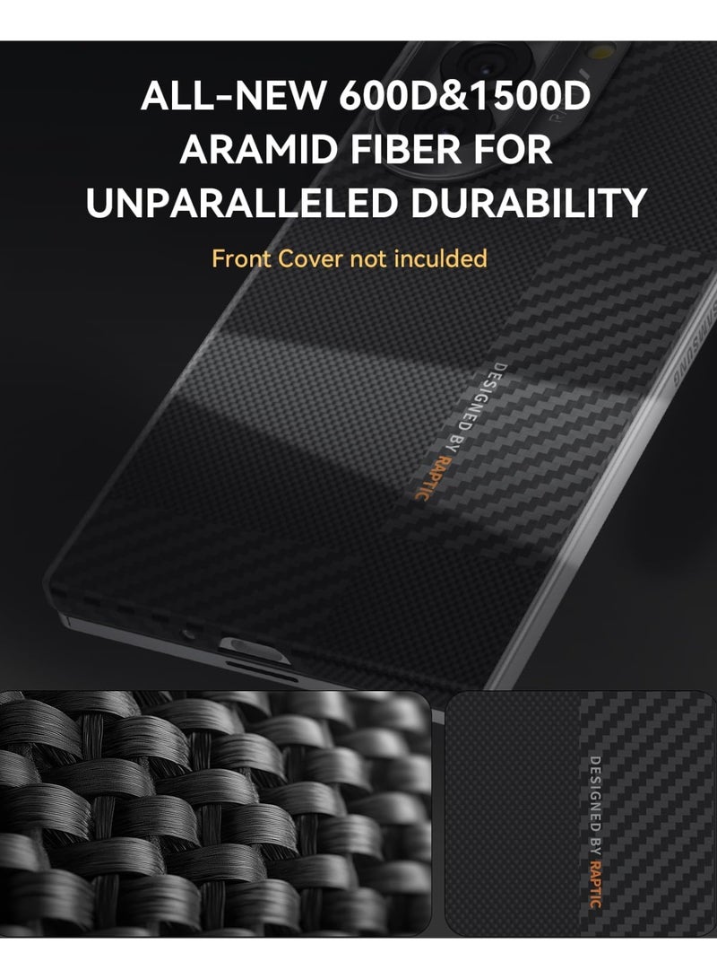 RAPTIC غطاء أراميد جيوتيك لهاتف سامسونج جالاكسي زد فولد 7 مع ميغ سيف [غطاء خلفي فقط] رقيق للغاية 1500D من ألياف الأراميد - موندريان - Image 3