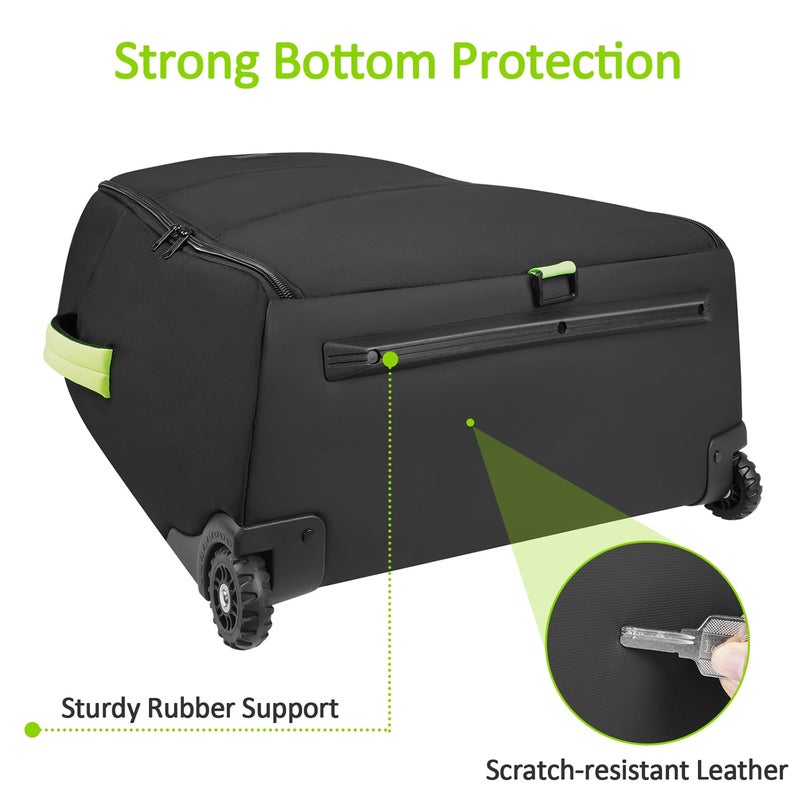 YOREPEK Padded Stroller Travel Bag with Wheels for Airplane Compatible with Nuna Mixx Next, UPPAbaby MINU V2 and MINU, Gate Check Stroller Bag with Inner Wheel Bag, Stroller Storage Bag - Image 4
