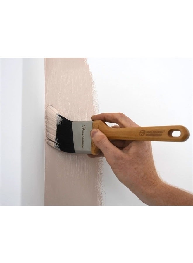 Rollingdog Premium Paint Brush for Walls - 2.5 Inch Angled Trim Paint Brush,Great for Cutting in, Easy to Clean Stiff Filament - Image 5