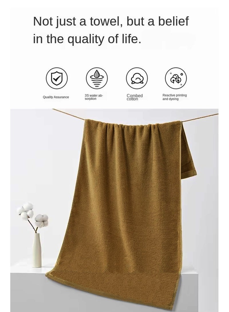 MAXQON 6-Pieces Towel Set - 100% Cotton 600 GSM, 1xBath Towel(70x140cm), 1xHand Towel(45x75cm), 4xFace Towel(30x30cm), Highly Absorbent Super Durable, Color-Brown  - Image 3