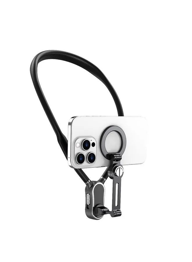 7MD 2 in 1 Magnetic Phone Holder, Adjustable Camera Stand, Halter Neck Mount for Hands Free Shooting, 360 Degree Rotation, Strong Magnetic Grip, Outdoor Sports Vlogging Recording Bracket - Image 1