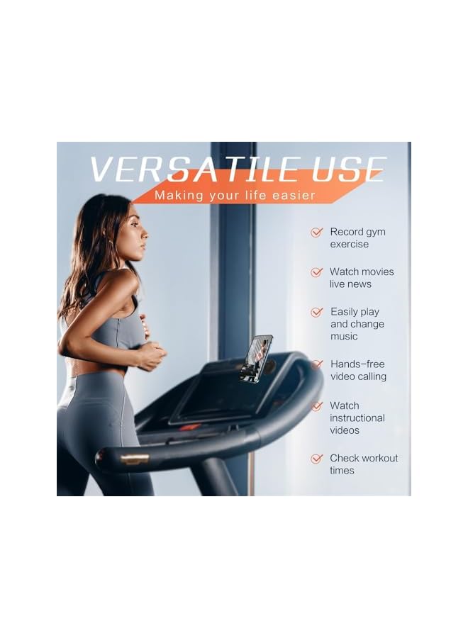 S-TOP Dual Magnetic Phone Holder, Strong Magnet Mount & 360° Adjustable, Universal Fit for All Phones, Ideal for Gym, Car, Comes with Magnetic Ring for Non-Magnetic Mobile Phones - Image 4