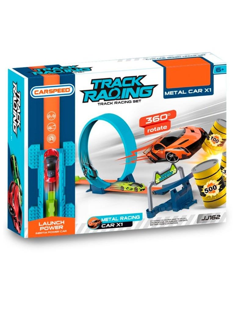 Inertia Power 360° Stunt Race Track Set - Metal Car Launcher Toy for Kids 6+  - Image 1