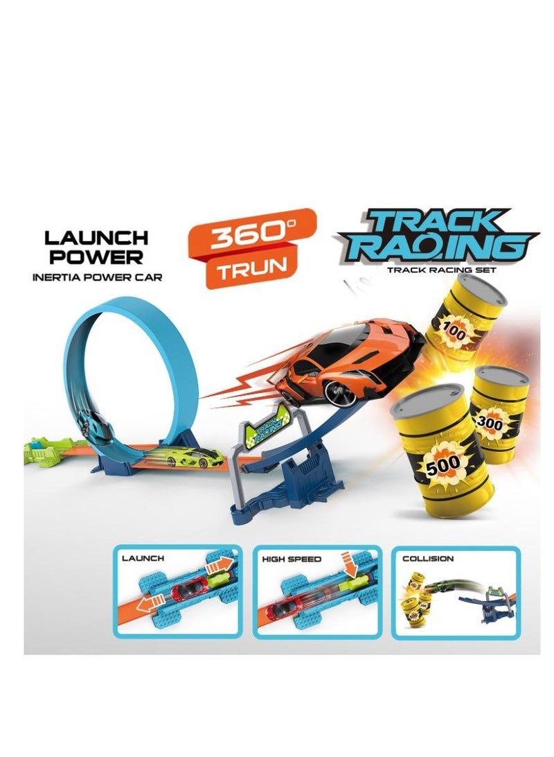 Inertia Power 360° Stunt Race Track Set - Metal Car Launcher Toy for Kids 6+  - Image 2