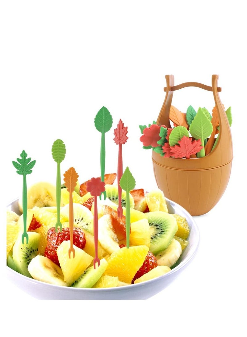 Y&D Fruit Fork 3 Set ,Mini Forks with a Storage Jar Cute Kitchen Supplies,for Kids to Eat Fruit, Noodles, Dessert, Decoration Lunch Box Accessories  - Image 2