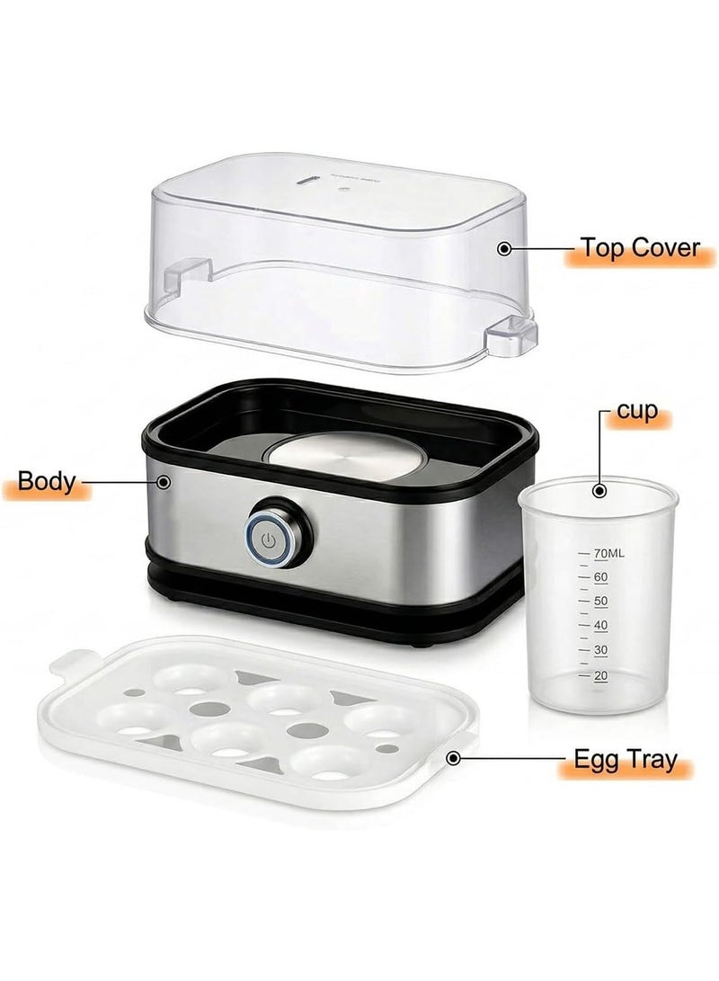 RAF Electric Egg Cooker, 6-Egg Capacity, One-Touch Operation, 400W Steamer with Overheat Protection & Auto Shut-Off, Perfect for Boiled Cooking Eggs, Compact Breakfast Appliance for Home Use - Image 2