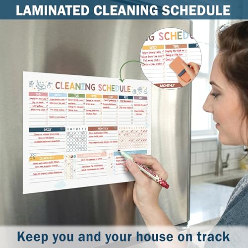 BLOOMOST ADHD Cleaning Planner - Daily, Weekly & Monthly Cleaning Checklist Organizer for Adults & Teens, Break Chores Into Small Wins, Glossy Erase Checklists - Planning Pages (version 2) - Image 3