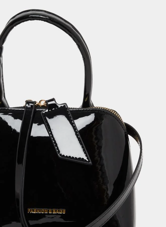 Styli Styli Black Mini Dome Handbag