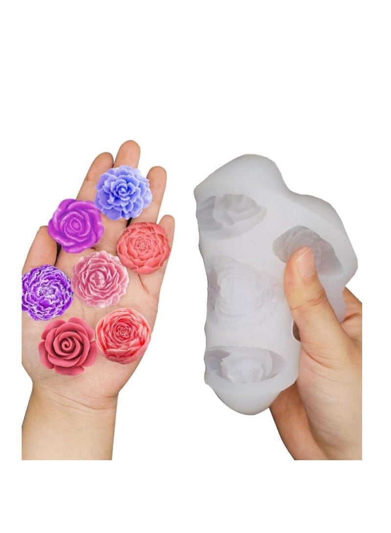 OASIS-TH 3D Flower Candle molds, 7 Sets Valentine's Day Mold for Candle Making for Candle Soap Making, Handmade Cake Dessert Decoration Chocolate Cupcake Candy Ice Mold, Resin Concrete Art Crafts Accessories - Image 2