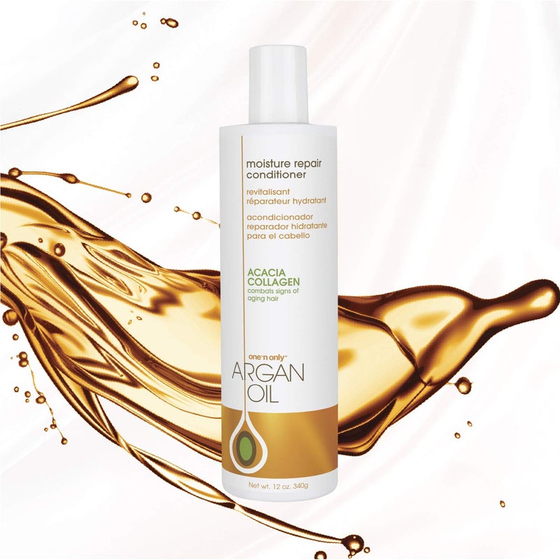 One N Only One 'n Only Argan Oil Moisture Repair Conditioner, Helps Detangle and Smooth Damaged Hair Cuticle to Improve Structure, Improves Shine and Manageability, 12 Fl. Oz - Image 2