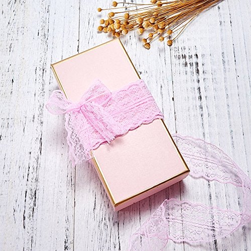 BENECREAT 15 Rolls 165 Yards Mixed Color Floral Pattern Fabric Lace Ribbon by the Roll for Wedding Invitation, Cards, Decorating, Sewing, Hair Bow Making, Gift Package Wrapping, 1-3/4 Inch Wide - Image 4